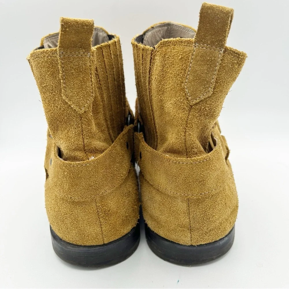 Kurt Geiger Jackson Tan‎ Suede Chelsea Boots Buckle Men’s Size 45